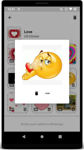 GIF2Sticker Animated Stickers screenshot