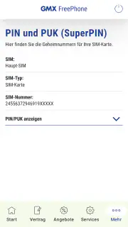 GMX FreePhone screenshot 2
