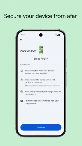 „Mein Gerät finden“ von Google screenshot