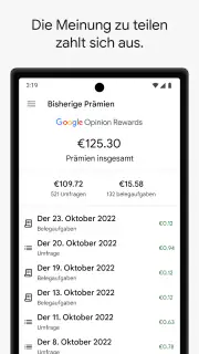 Google Umfrage-App screenshot 1