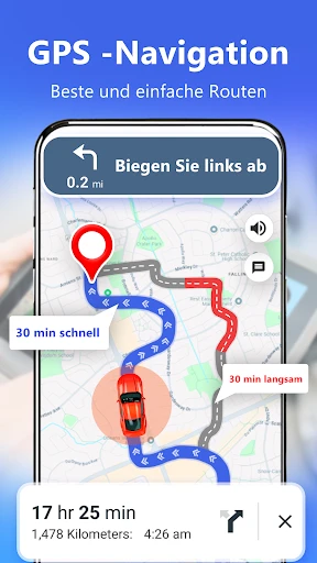 GPS Navigation, live Erdkarte screenshot