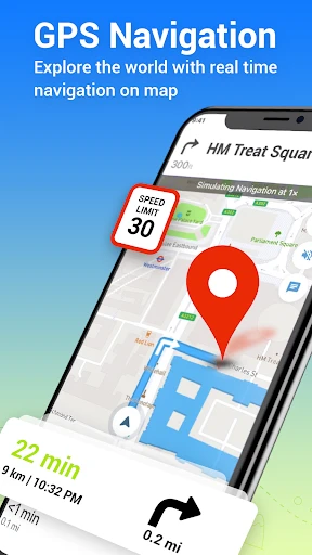 GPS Satellite Map Route Finder screenshot