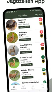 Hunting Plus - Jagdzeiten App screenshot 1