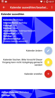 iCal Import/Export CalDAV screenshot 2