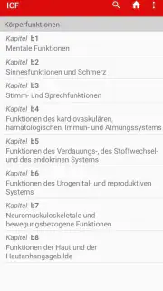 ICF Codes screenshot 2