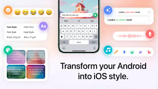 iphone 15 Keyboard Fonts Emoji screenshot 1