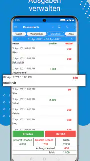 Kassenbuch - tägliche ausgaben screenshot 1