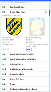 Kennzeichen Lexikon screenshot 2
