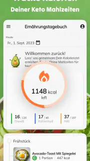 Ketogene Ernährung: KetoPal screenshot 1