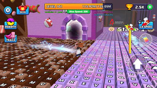 Keyboard Escape: Speed Parkour screenshot 1
