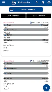 KFZ Fahrtenbuch Deutsch screenshot 2