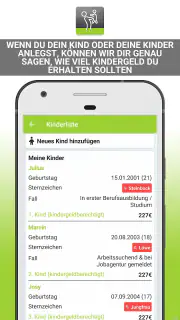 Kindergeld Auszahlungstermine screenshot 2