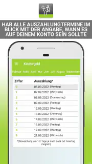 Kindergeld Auszahlungstermine screenshot 3