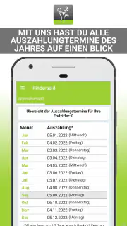 Kindergeld Auszahlungstermine screenshot 4