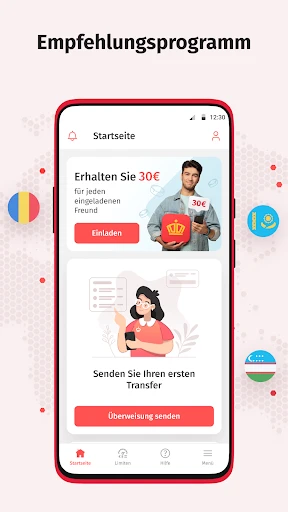 Korona Online-Geldtransfer screenshot