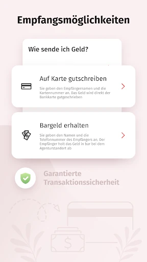 Korona Online-Geldtransfer screenshot