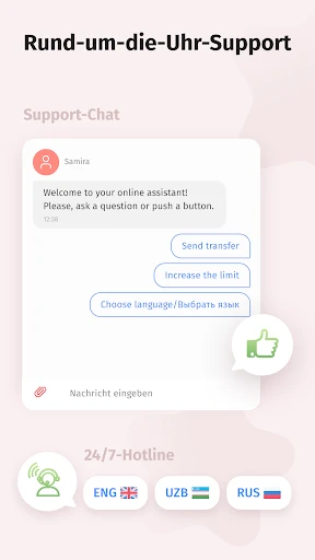 Korona Online-Geldtransfer screenshot