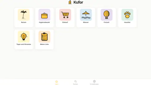 Kufor – Packlisten screenshot 4