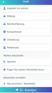 Lebenslauf erstellen Bewerbung screenshot 1