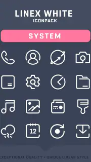 LineX White Icon Pack screenshot 2