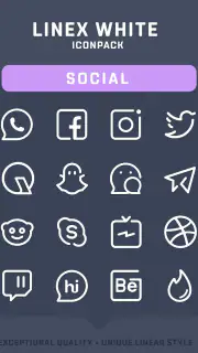 LineX White Icon Pack screenshot 4