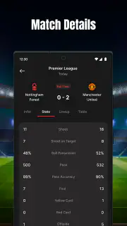 Live Score: Sports Stats screenshot 2