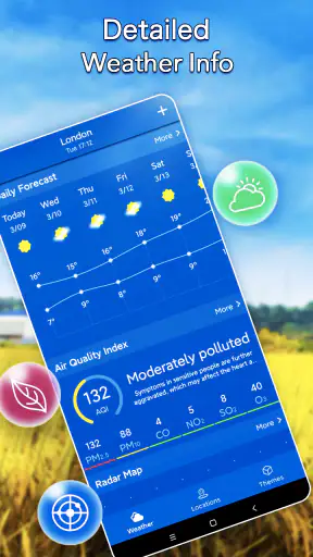 Lokales Wetter：Alarm-Widget screenshot