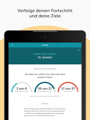 Lumosity: Gehirnspiele screenshot