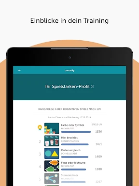 Lumosity: Gehirnspiele screenshot
