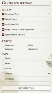 Magwa's Magic Item Compendium screenshot 7