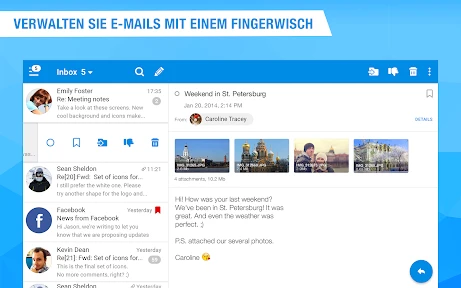 Mail: Post, Cloud, Kalender screenshot