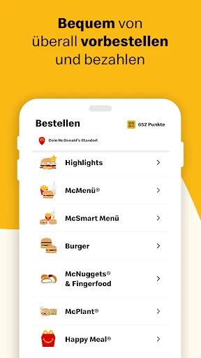 McDonald’s Deutschland screenshot
