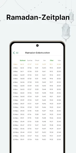 Muslim: Gebetszeiten, Qibla screenshot
