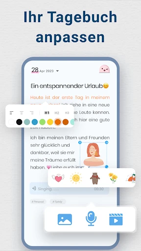 My Diary, Journal Tagebuch app screenshot