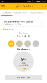 MyMTN screenshot 2