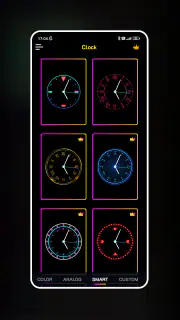 Neon Clock Wallpaper screenshot 1