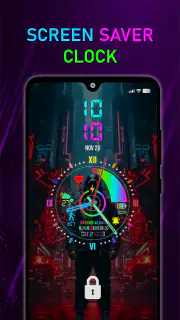Neon Digital Clock Smart Watch screenshot 4