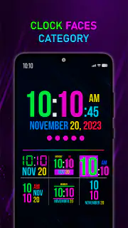 Neon Digital Clock Smart Watch screenshot 6
