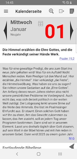 Neukirchener Kalender 2025 screenshot