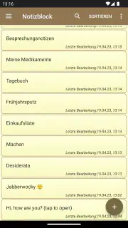 Notepad - einfache Notizen screenshot 1