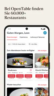 OpenTable screenshot 1