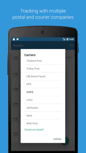 Parcels: Sendungsverfolgung screenshot