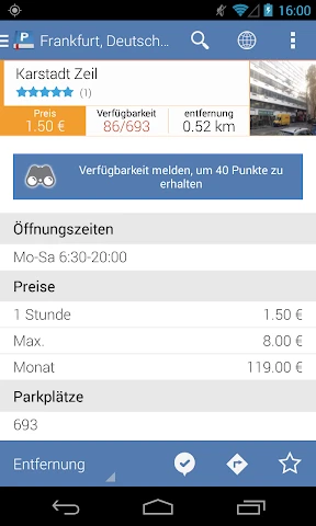 Parkopedia Parken screenshot