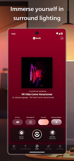 Philips Hue screenshot
