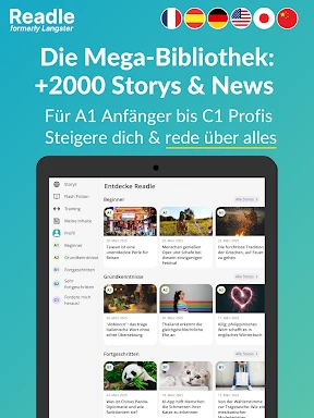 Readle (ex—Langster) Sprachen screenshot