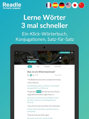 Readle (ex—Langster) Sprachen screenshot