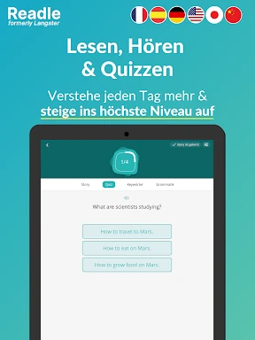 Readle (ex—Langster) Sprachen screenshot