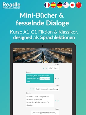 Readle (ex—Langster) Sprachen screenshot