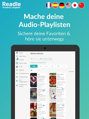 Readle (ex—Langster) Sprachen screenshot