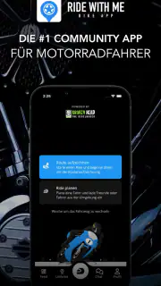 Ride With Me - Motorrad-App screenshot 1